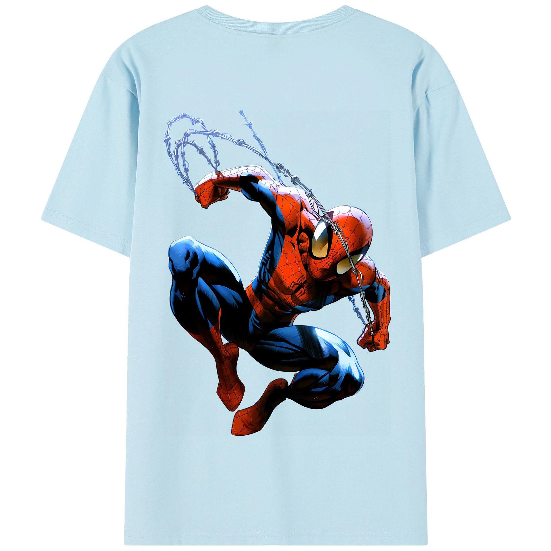 Spider Man スパイダーマン 綿100％半袖Tシャツ（背面プリント）